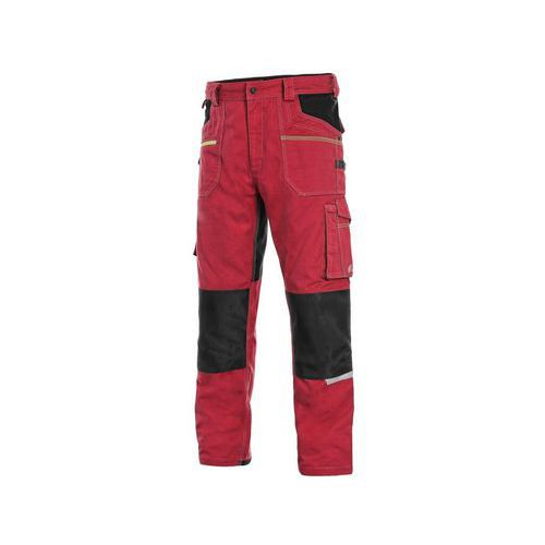 Kalhoty CXS STRETCH, pánské, červeno - černé, vel. 46