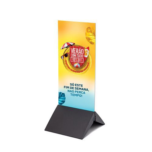 Panelbase Aluminium Black, černá základna pro potištěné reklamní panely, 30cm