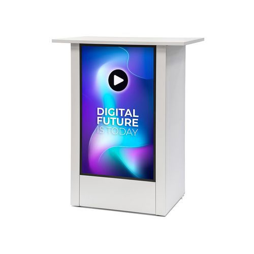 Digitální promostolek Futuro s monitorem Samsung 32" vertikální, bílý