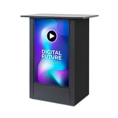 Digitální promostolek Futuro s monitorem Samsung 32" vertikální, černý