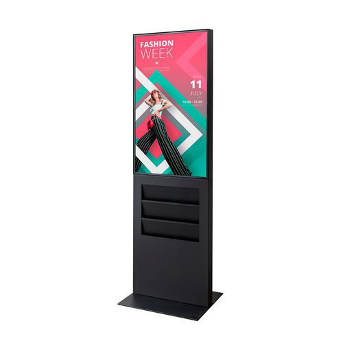 Digitální totem Smart Line s Kapsou 6 x A4, černá