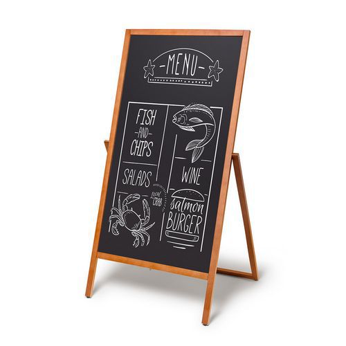 Dřevěné áčko Flip 68 x 140 cm, světle hnědá