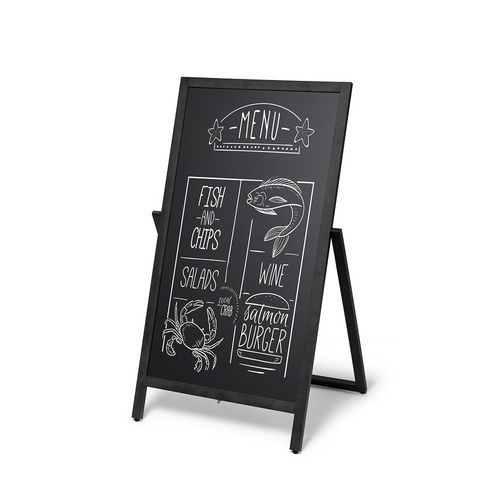 Dřevěné áčko Flip 55 x 105 cm, černá
