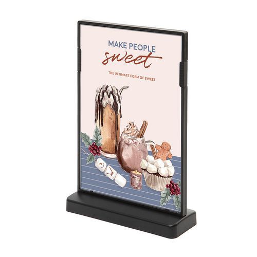 Menu stojánek SCRITTO® typu T, černý, A6