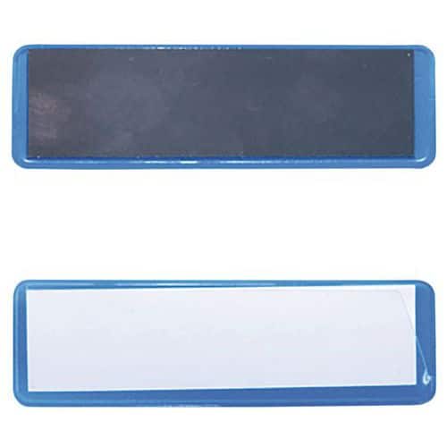 Informační štítky na regály Manutan Expert, magnetické, 100 x 30 mm, 100 ks, modré