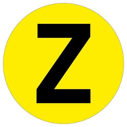 Kulatá samolepicí značka na zem, písmeno Z
