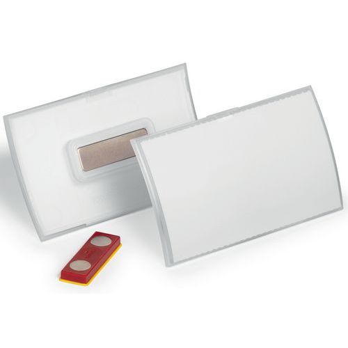 Odznak CLICK FOLD s magnetem Durable, průhledný, 54x90mm