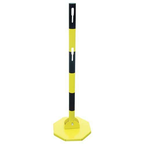 Kovový zahrazovací sloupek Viso, výška 100 cm, žlutý/černý