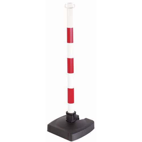 Plastový zahrazovací sloupek Novap, výška 90 cm, červený/bílý