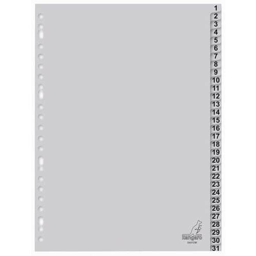 Číselné rozdružovače Kangaro, A4, 1 - 31, 10 ks