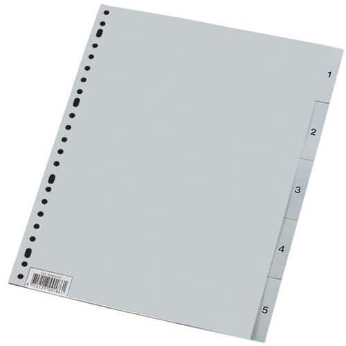 Číselné rozdružovače Kangaro, A4, 1 - 5, 25 ks