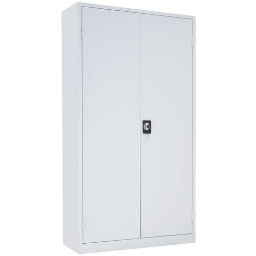 Kovová dílenská skříň, 195 x 100 x 45 cm, šedá/šedá - Manutan Expert