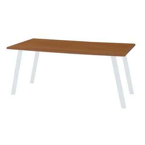 Kancelářský stůl Viva Standard, 120 x 80 x 75 cm, rovné provedení, podnoží bílé, buk