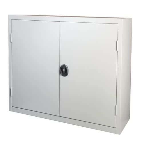 Kovová dílenská skříň Acial, 102 x 100 x 50 cm, šedá/šedá