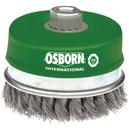 OSBORN - Hrncový kartáč nerezový 80 mm, 0,5 mm, M14