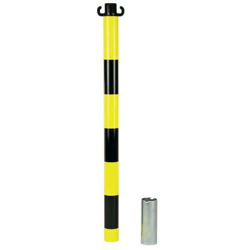 Kovový zahrazovací sloupek, výška 80 cm, žluto/černý