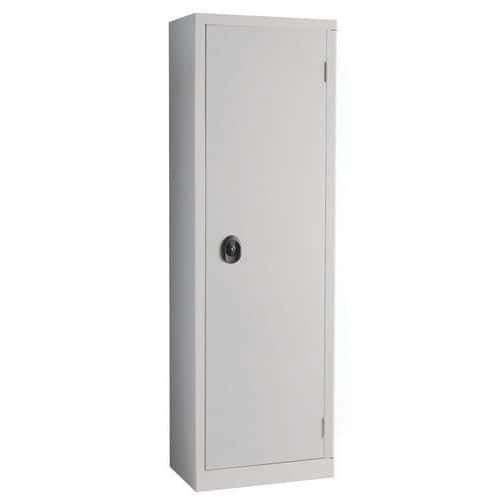 Kovová dílenská skříň Acial, 198 x 54 x 43 cm, šedá/šedá