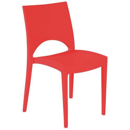 Plastová jídelní židle Flexfurn, červená