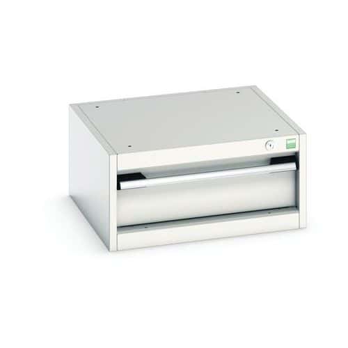 Dílenská zásuvková skříň Bott Cubio, 25 x 52,5 x 52,5 cm, 1 zásuvka, šedá-šedá