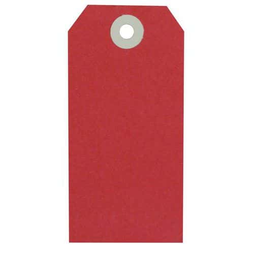 Papírová označovací visačka Swing Tag, 70 x 140 mm, červená, 1 000 ks