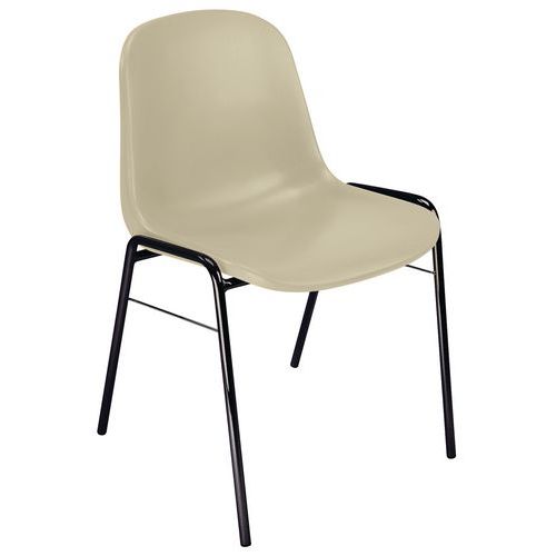 Plastová jídelní židle Manutan Expert Chaise, béžová