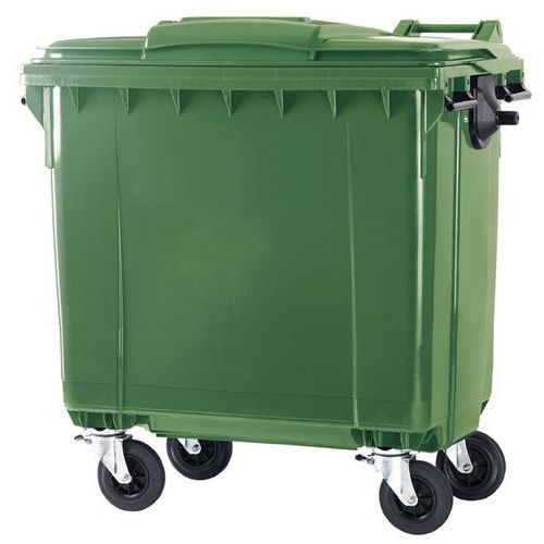 Kontejner 770 l s plochým víkem zelený