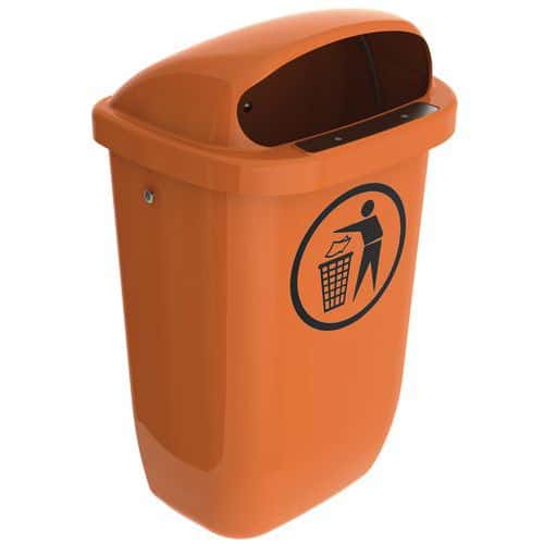 Venkovní odpadkový koš 50 l oranžový