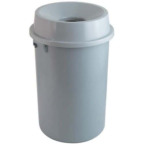 Plastový odpadkový koš otevřený 60 l šedý