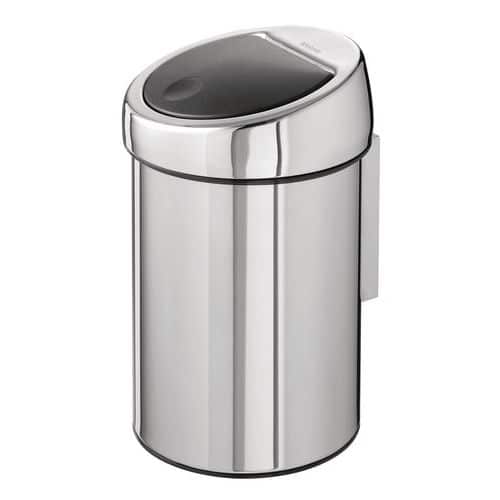 Nástěnný odpadkový koš Touch 3 l z nerezové oceli