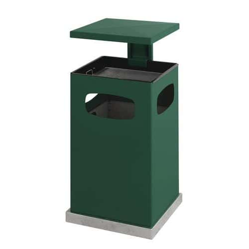 Odpadkový koš s popelníkem s odnímatelným víkem 80 l zelený