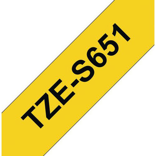 Lepicí páska Brother TZES 651 24mm černá/žlutá