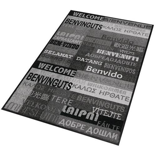 Vnitřní čisticí rohož Déco Design™ New Welcome, 60 x 90 cm, šedá