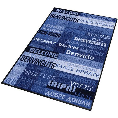 Vnitřní čisticí rohož Déco Design™ New Welcome, 60 x 90 cm, modrá