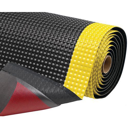Protiúnavová průmyslová rohož Sky Trax® s bublinkovým povrchem, černá/žlutá, 91 x 300 cm