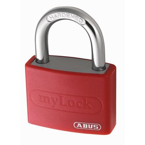 Hliníkový visací zámek Abus T65, červený