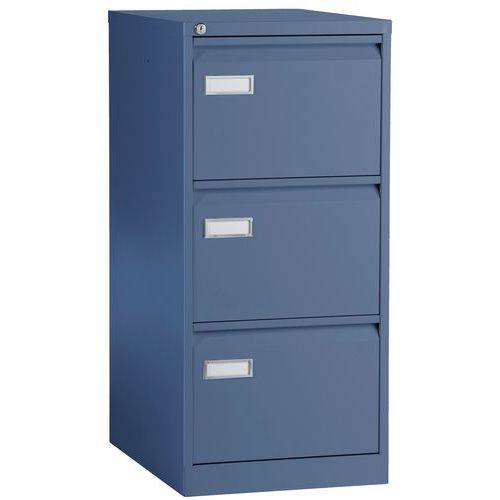 Jednořadá kovová kartotéka A4 Manutan Expert Vasi, 3 zásuvky, antracit