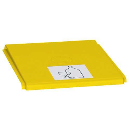 Víko ke kontejnerům na tříděný odpad VAR, 40 l, žluté