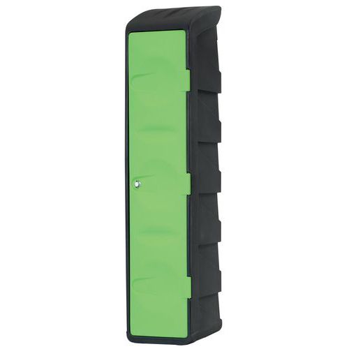 Plastová šatní skříň EMP, s horní policí, 1 oddíl, světle zelená