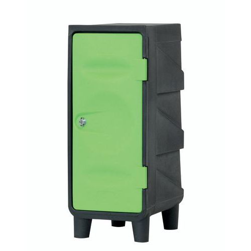 Plastová šatní skříň EMP, na nohách, 1 oddíl, světle zelená