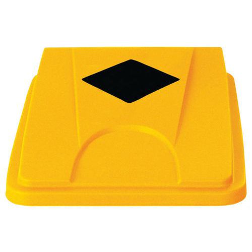 Víko na odpadkové koše Manutan Expert 60 a 80 l, žluté