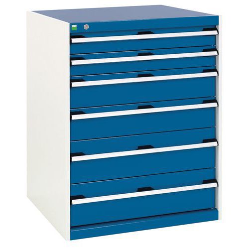 Dílenská zásuvková skříň, Bott SL-87, výška 100 cm, 6 zásuvek