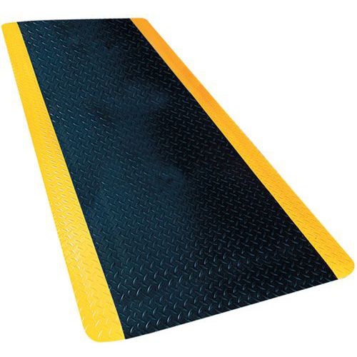 Protiúnavová rohož Cushion Trax® s diamantovým povrchem, černá/žlutá, 91 x 150 cm