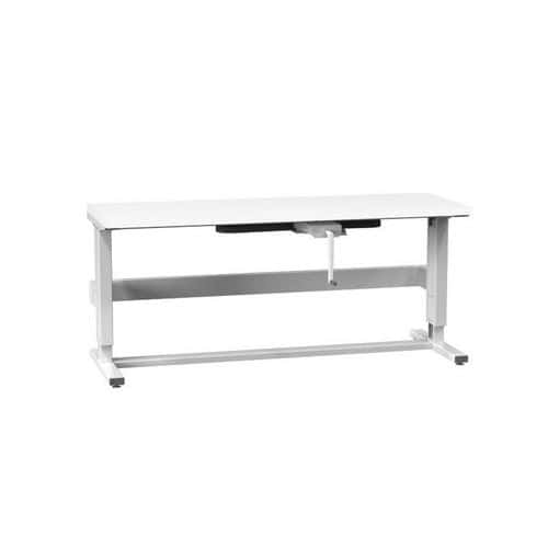 Klikou stavitelný ERGO stůl, 2000 x 700 x 790 (1100) mm, LAMINO, šedá