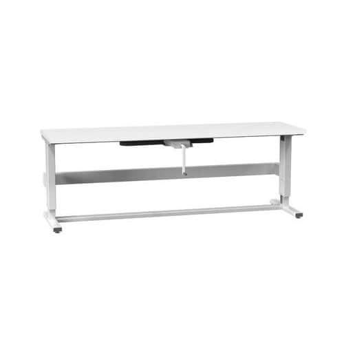 Klikou stavitelný ERGO stůl, 2500 x 700 x 790 (1100) mm, LAMINO, šedá