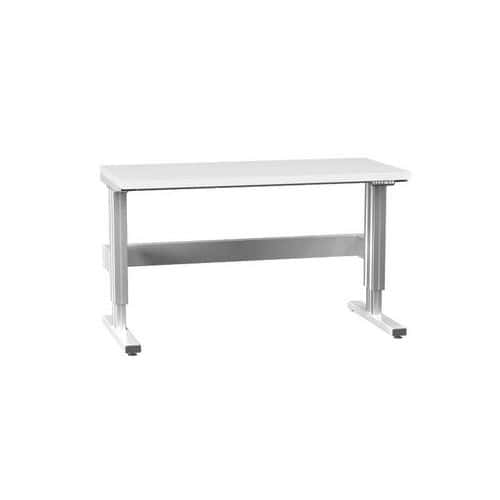 Elektricky stavitelný ERGO stůl, 1500 x 700 x 770 (1170) mm, LAMINO, šedá