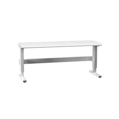 Výškově nastavitelný dílenský stůl Ergo Lamino, 200 x 70 cm, šedá