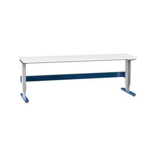 Elektricky stavitelný ERGO stůl, 2500 x 700 x 770 (1170) mm, LAMINO, tmavě modrá