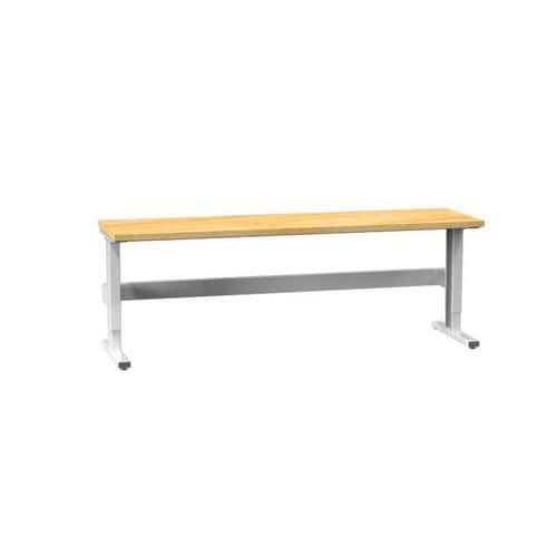 Krokově stavitelný ERGO stůl, 2500 x 700 x 770 (1170) mm, MULTIPLEX, šedá