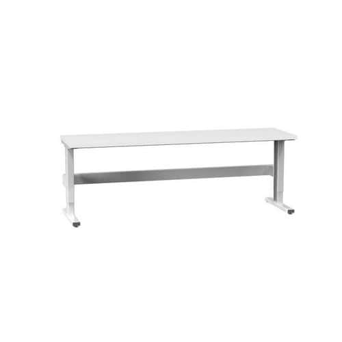 Krokově stavitelný ERGO stůl, 2500 x 700 x 770 (1170) mm, LAMINO, šedá