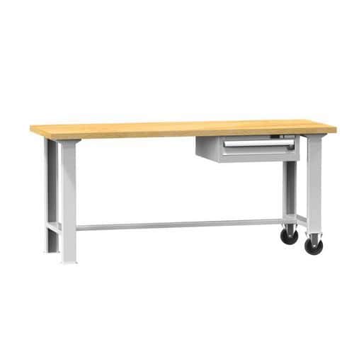 Mobilní dílenský stůl MPS5-720M, 2000 x 700 x 880 mm, MULTIPLEX, šedá-šedá